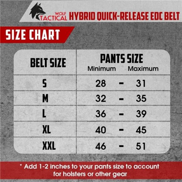 Heavy Duty Hybrid Quick-Release EDC Belt - 2-Ply 1.5” CCW Gun Belt - Picture 6 of 7